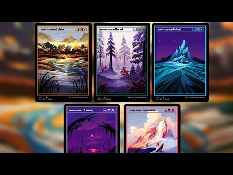 Opening Secret Lair Pixel Snow Lands Drop - YouTube