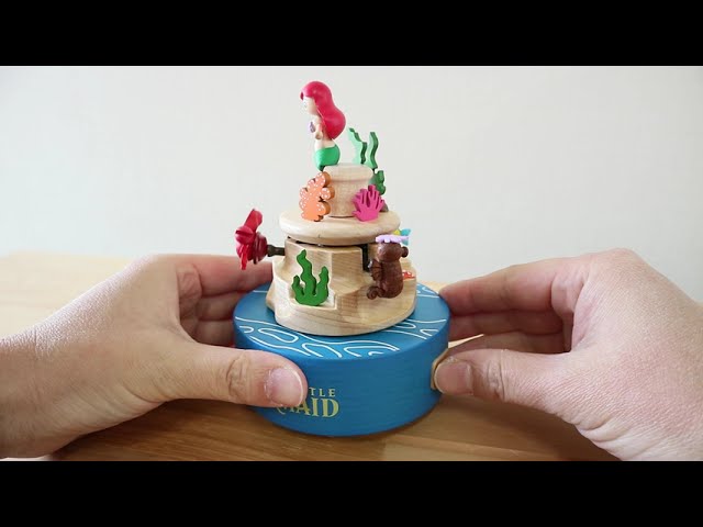 ディズニー木製からくりオルゴール【リトルマーメイド】18弁（在庫