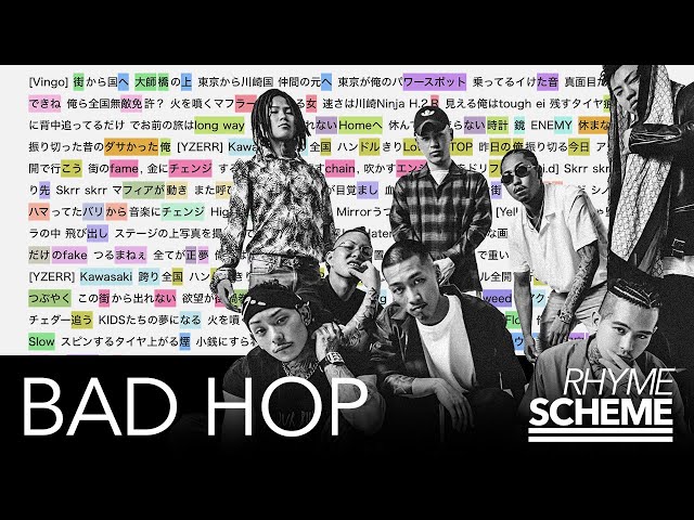 Japanese Hiphop Rhyme Scheme | Kawasaki Drift - BAD HOP (2018