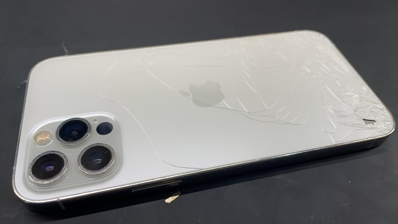 iPhone 12 Pro 背面ガラス割れ修理 - YouTube