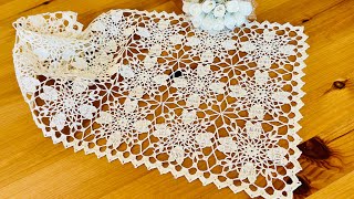 テーブルセンター作りました！モチーフの繋ぎ方｜How to crochet table