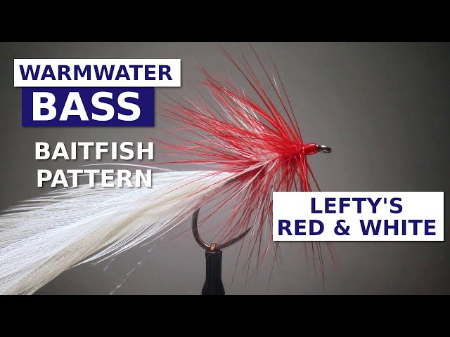 Fly Tying Lefty's Red & White Bass Fly Pattern (Lefty Kreh) - YouTube