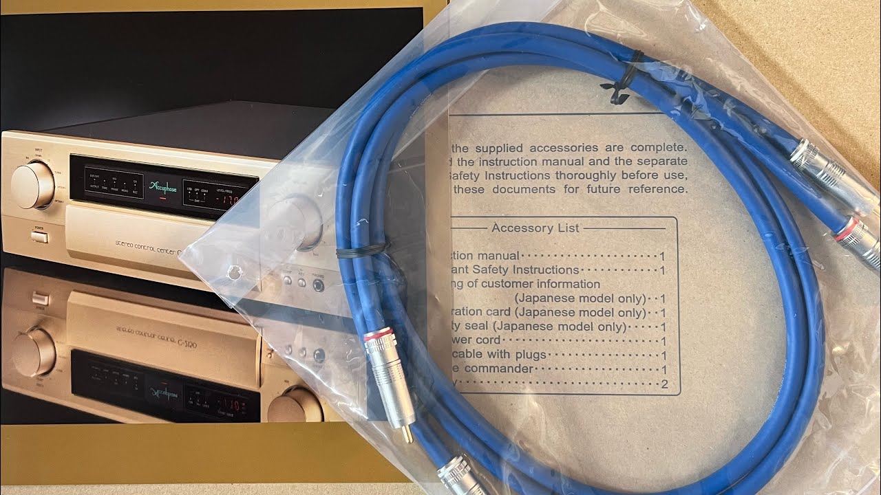 Accuphaseアキュフェーズ付属品オーディオRCAケーブルの出番です