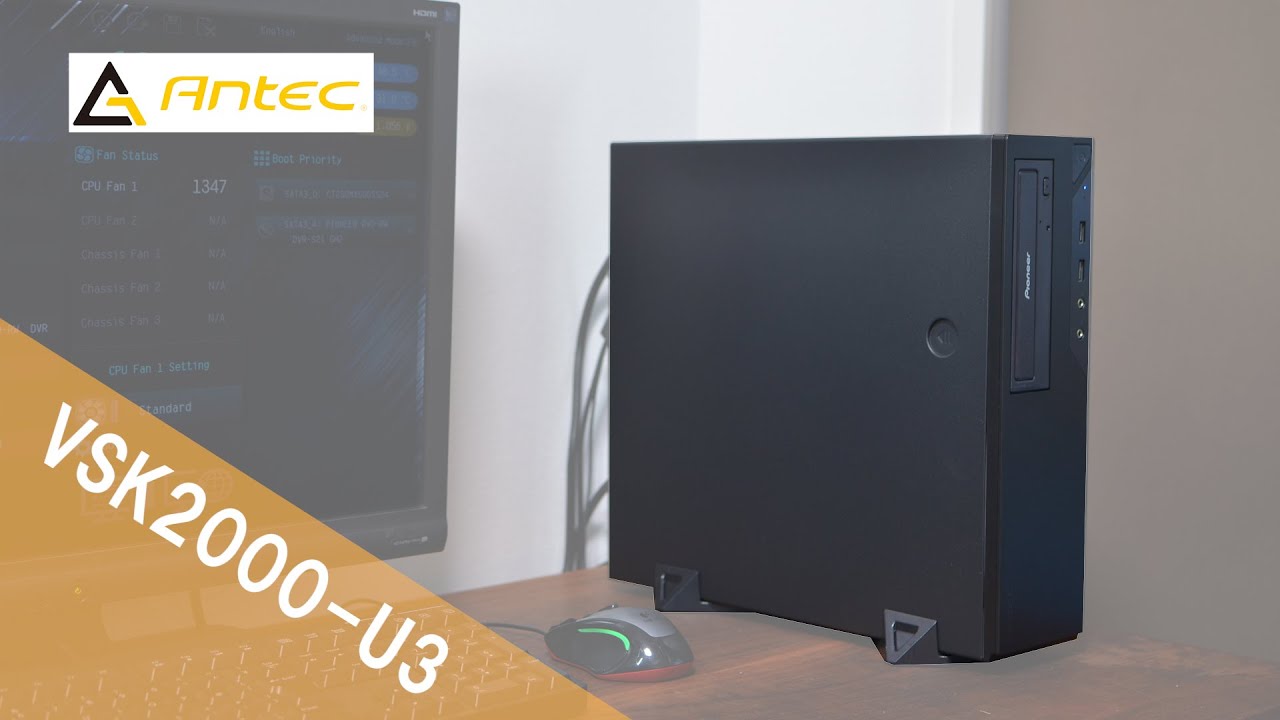 PCケースレビュー アンテックのスリムケースVSK2000-U3 - YouTube