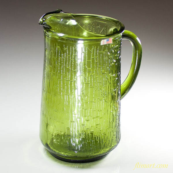 アンカーホッキングガラスピッチャーグリーン : 昭和レトロポップ食器