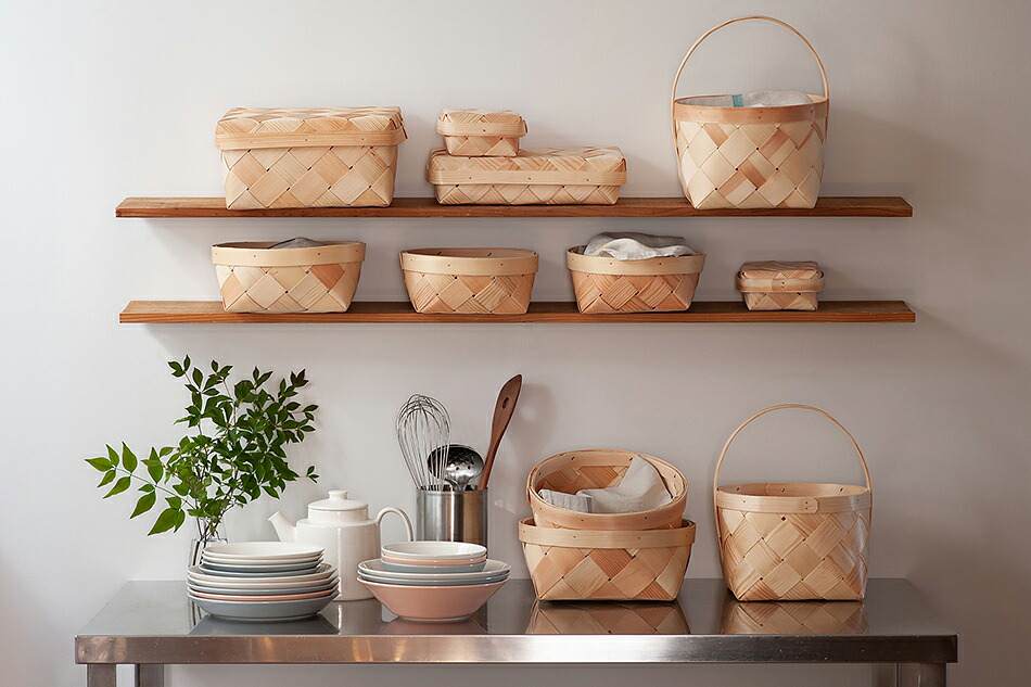 エストニアのパインバスケット フリーデザイン ｜ 北欧・ロングライフ