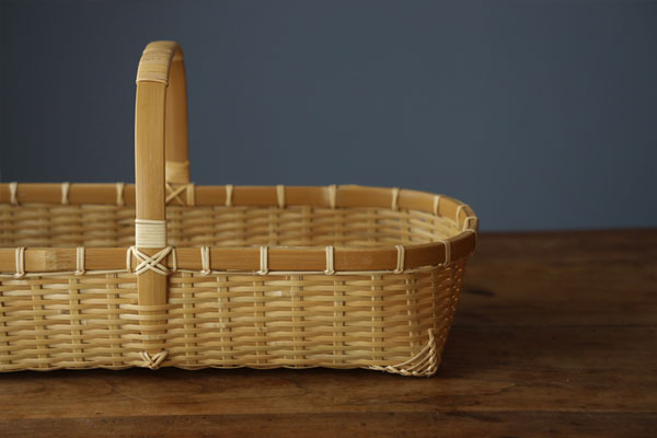 楽天市場】竹かご 竹籠 かご バスケット 公長齋小菅 手提げ竹かご