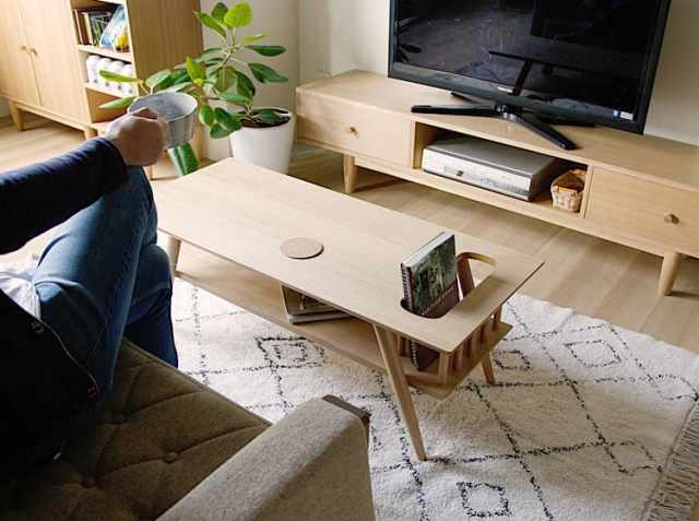 マガジンラック付きリビングテーブル Calfu（カーフ）｜北欧