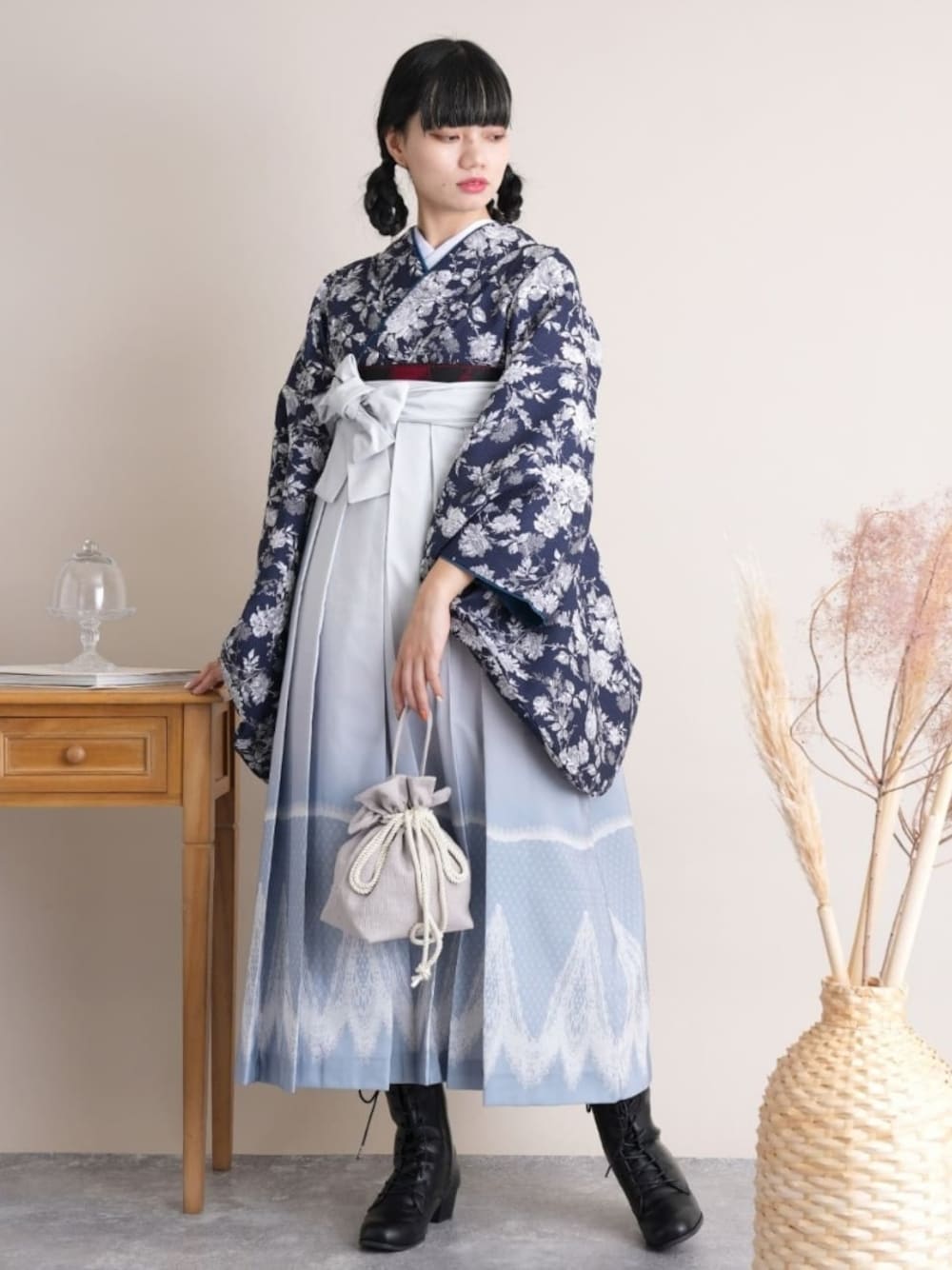 utatane（ウタタネ）の「袴セット ニコアンティーク（着物）」 - WEAR