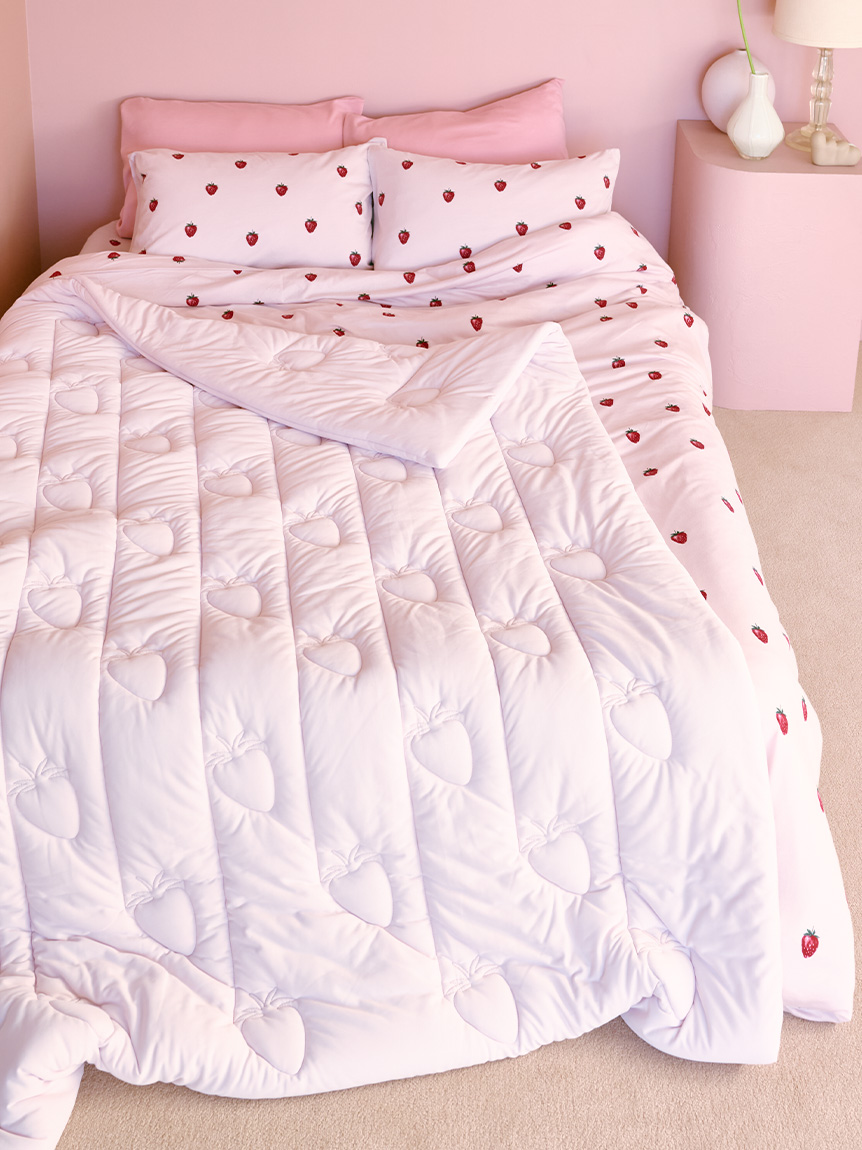 Sleep】ストロベリー柄掛けカバー（ダブル）(掛け布団カバー)｜ルーム