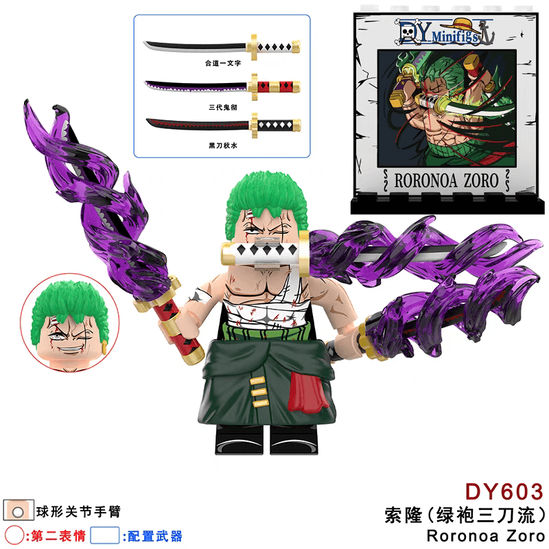 DY603-627 One Piece Roronoa Zoro Sabo minifigs – INGBRICKS