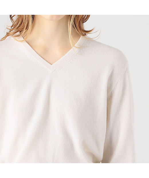 スコットランドカシミヤ Vネックニット | GALERIE VIE (Women