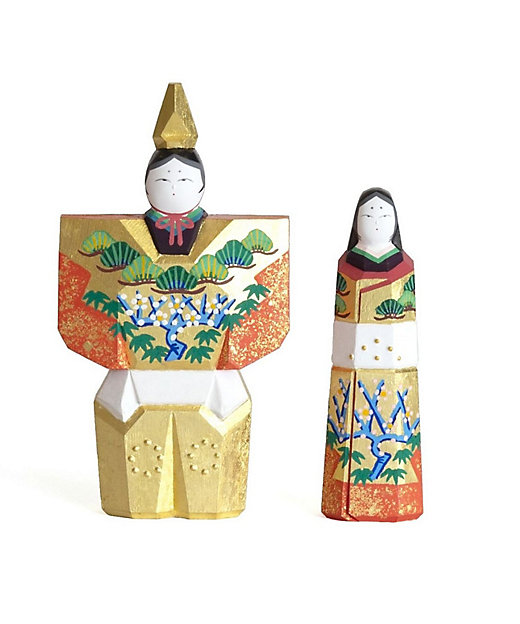 瀬谷桃源作奈良一刀刻雛人形