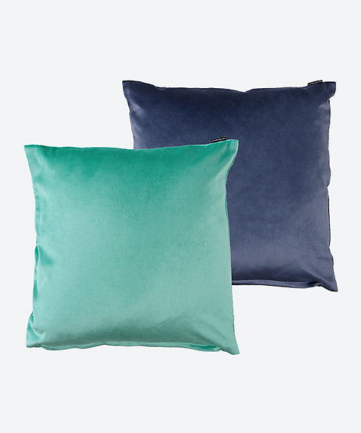 ベルベットクッションカバー2枚セット D エメラルドグリーン