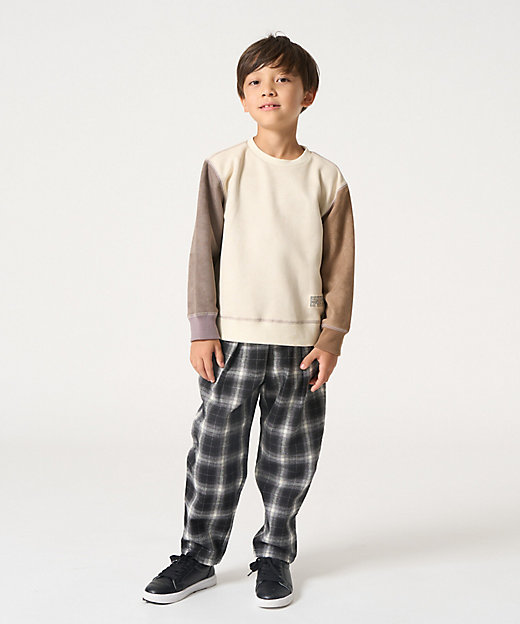 オンブレーチェック ワイドテーパードパンツ（9843PI21