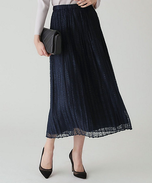 洗える】レース素材プリーツスカート（2002419711） | COUP