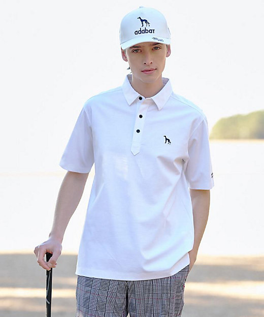 ADABAT NAVY】プラチナポン半袖ポロシャツ