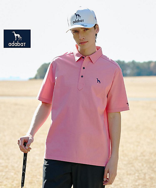 ADABAT NAVY】プラチナポン半袖ポロシャツ