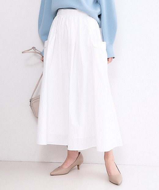 サイドポケットギャザースカート【洗濯機OK】（2002593744