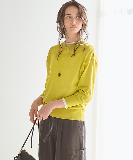 SLOW／一部店舗限定】シアー プルオーバー ニット