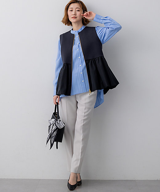 セットアップ対応／VERY掲載】トリアセダブルジョーゼット パンツ