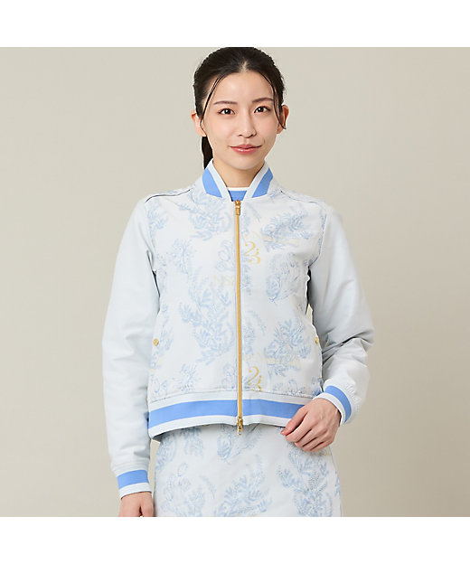 Women's】【セットアップ可】ミモザジャカードブルゾン