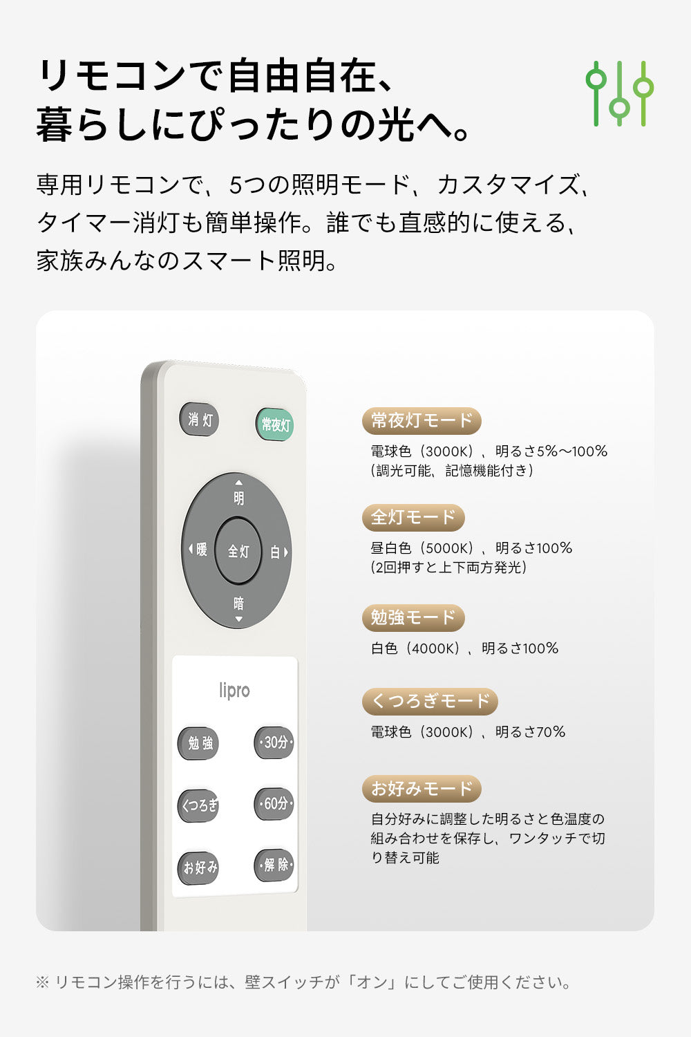 lipro 目に優しい シーリングライト