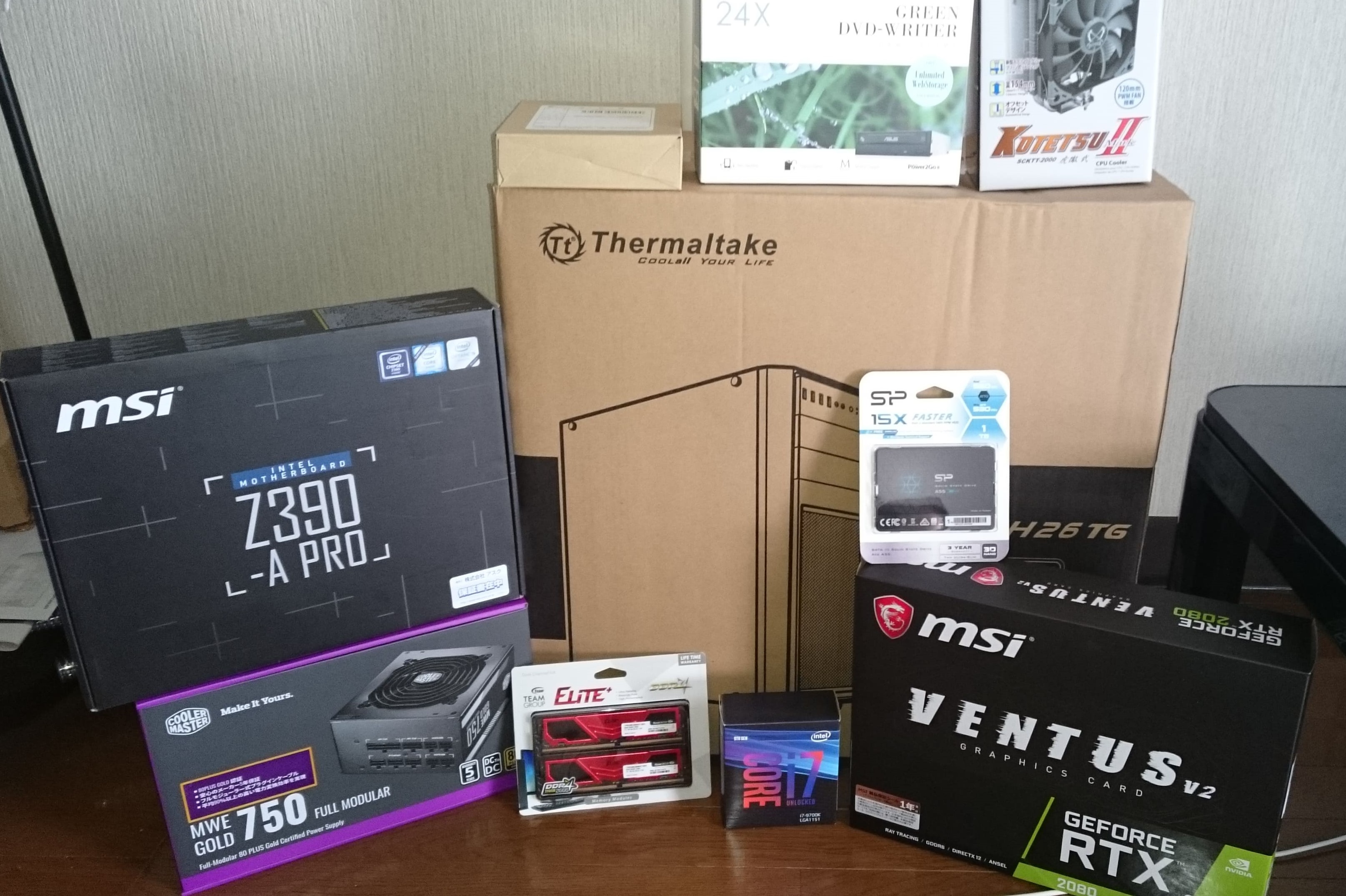 自作PC】初心者がi7 9700k+RTX2080でゲーミングpc組み立て2 - がじぇけん