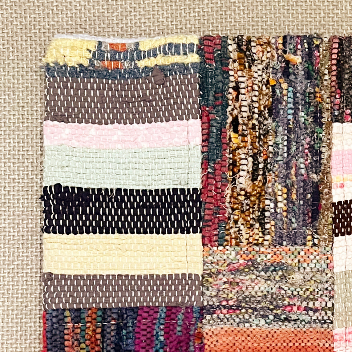 オールドキリム （裂き織り）パッチワーク キリムクッションカバー 45