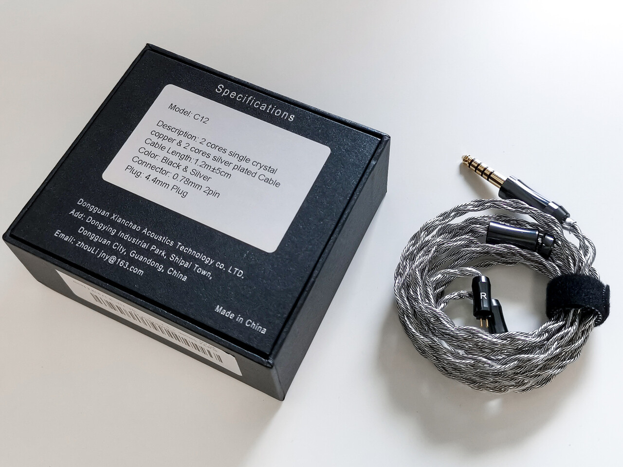 BQEYZ C12 4芯 高純度銅＋銀メッキ銅ミックス線 Litzイヤホンケーブル