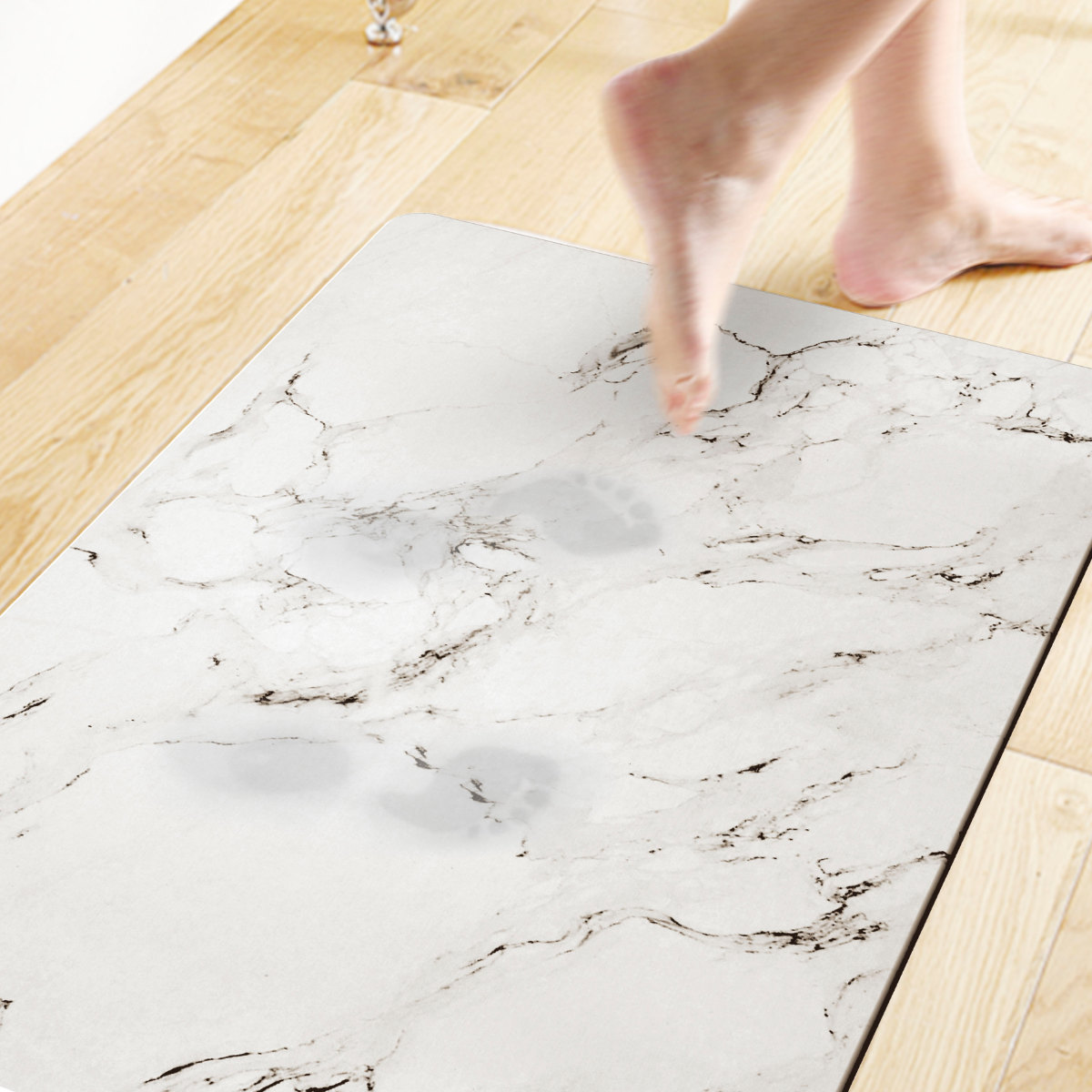 珪藻土バスマット さらっと快適足さら珪藻土バスマット 大理石柄 30