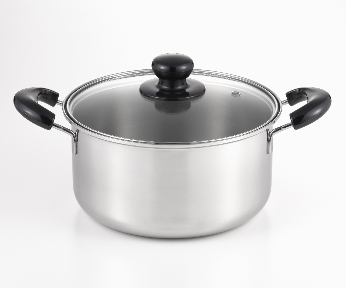 両手鍋 22cm 深型 IH対応 クックルックベーシック ステンレス製 日本製