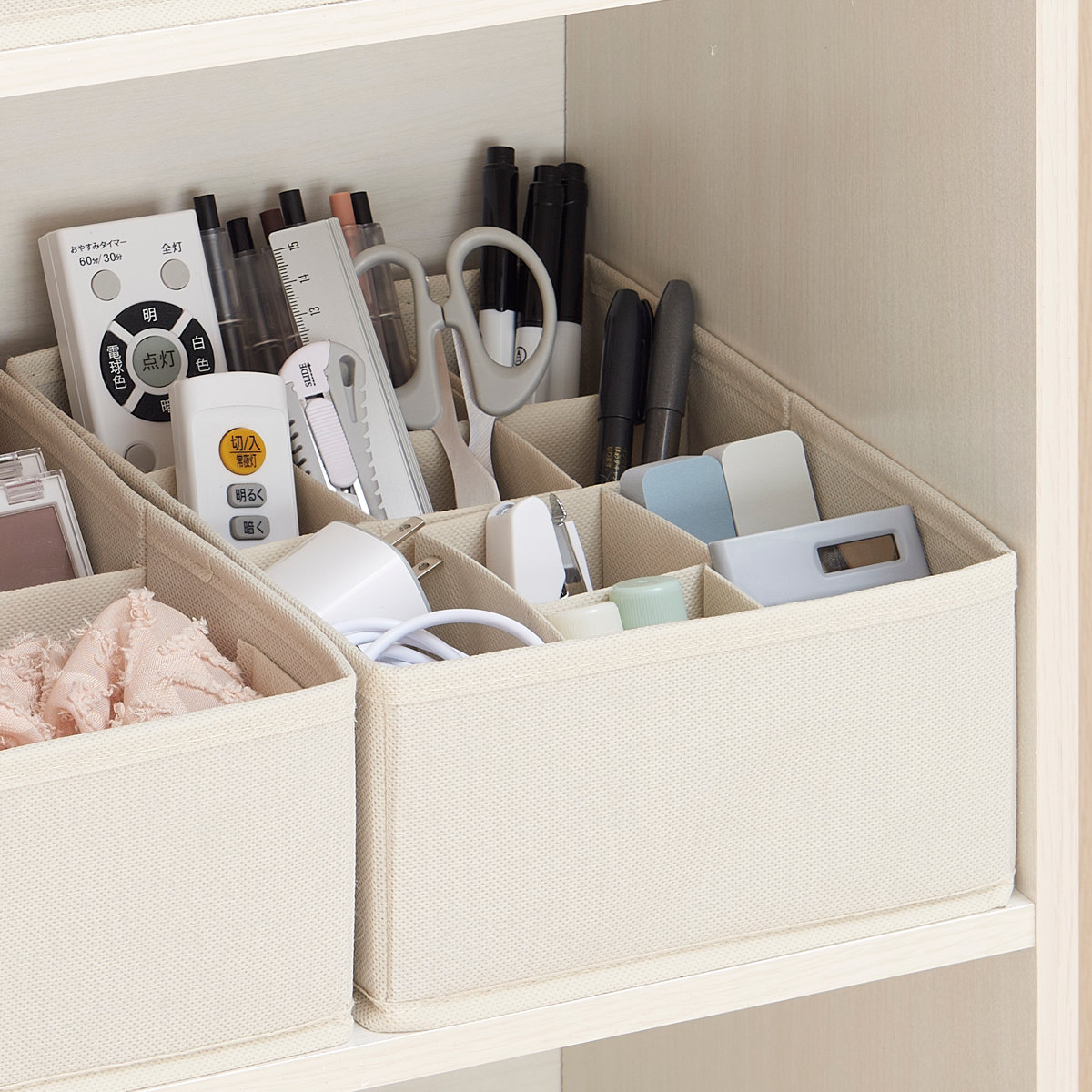 収納ボックス 仕切りが動く収納ボックス カラーボックス用 M 幅18.5