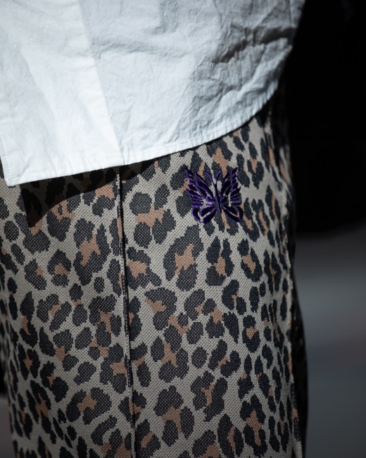 NEEDLES Track Pant (Poly Jacquard) [Leopard]
