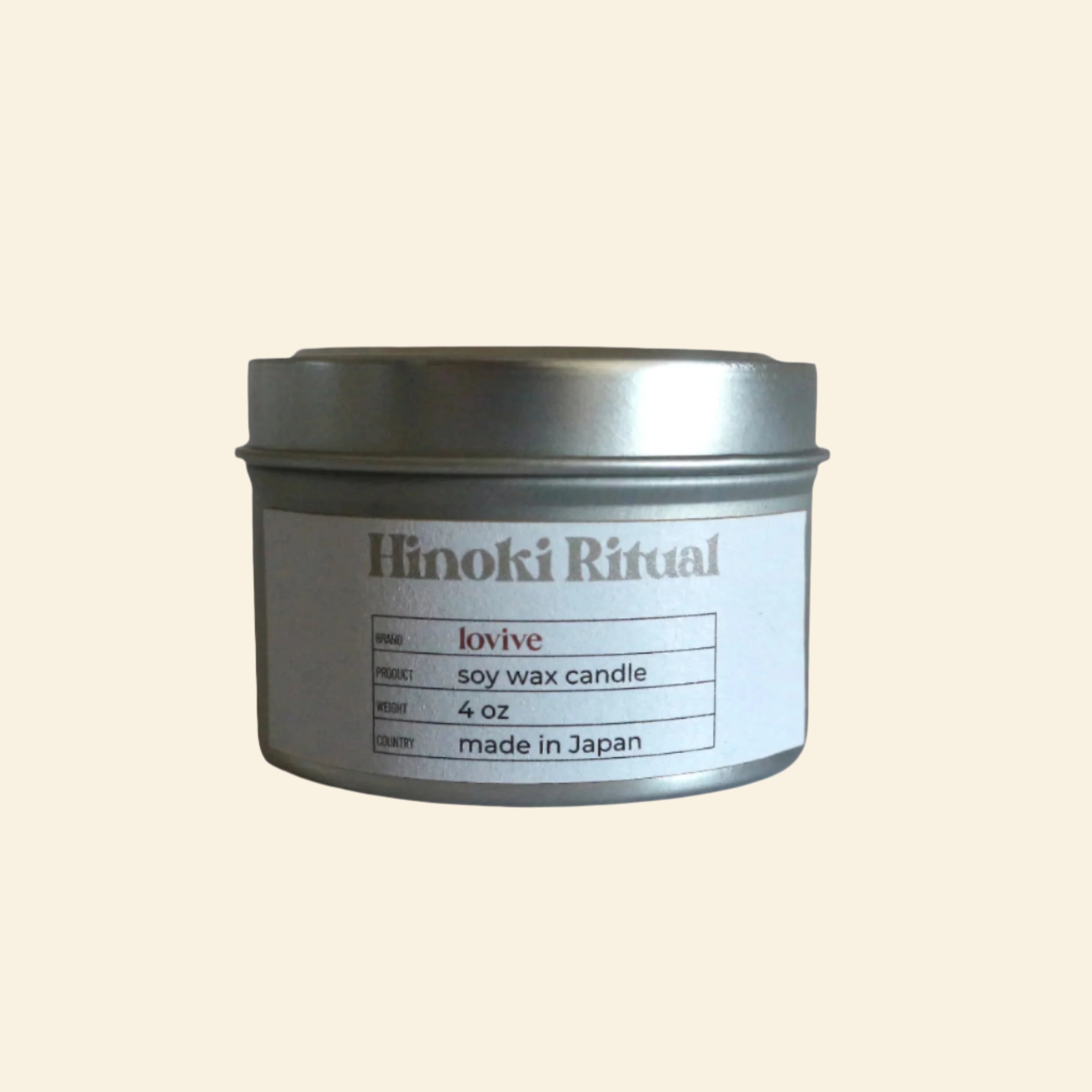 Hinoki Ritual｜ヴィーガン木芯ソイキャンドル – lovive