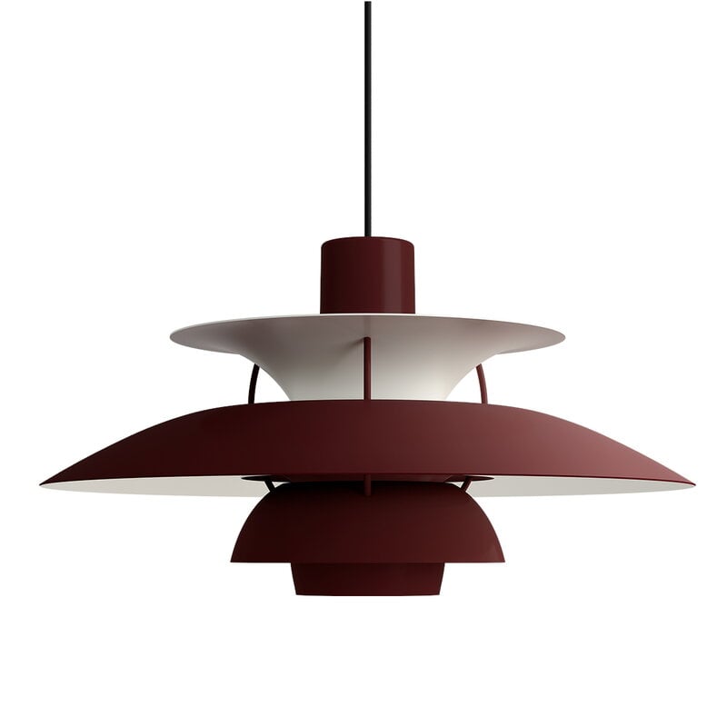 Louis Poulsen PH 5 Monochrome pendant, burgundy | Finnish Design Shop
