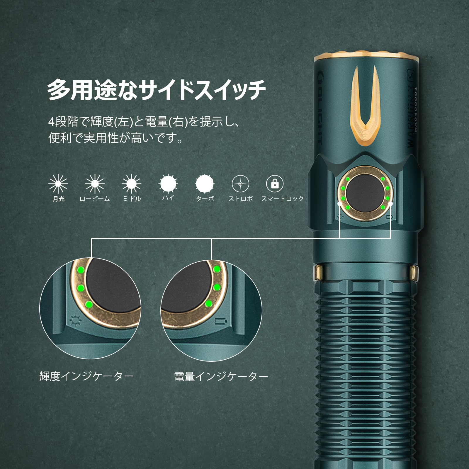 Amazon.co.jp: OLIGHT(オーライト) WARRIOR 3S 懐中電灯 2300ルーメン
