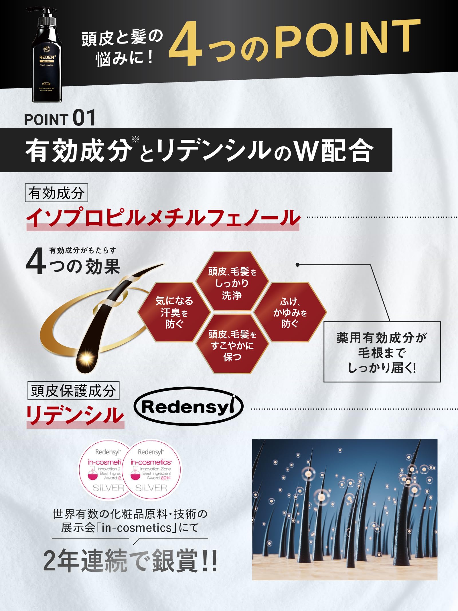 Amazon | REDEN リデン メディカルシャンプー 2本セット【毛髪診断士