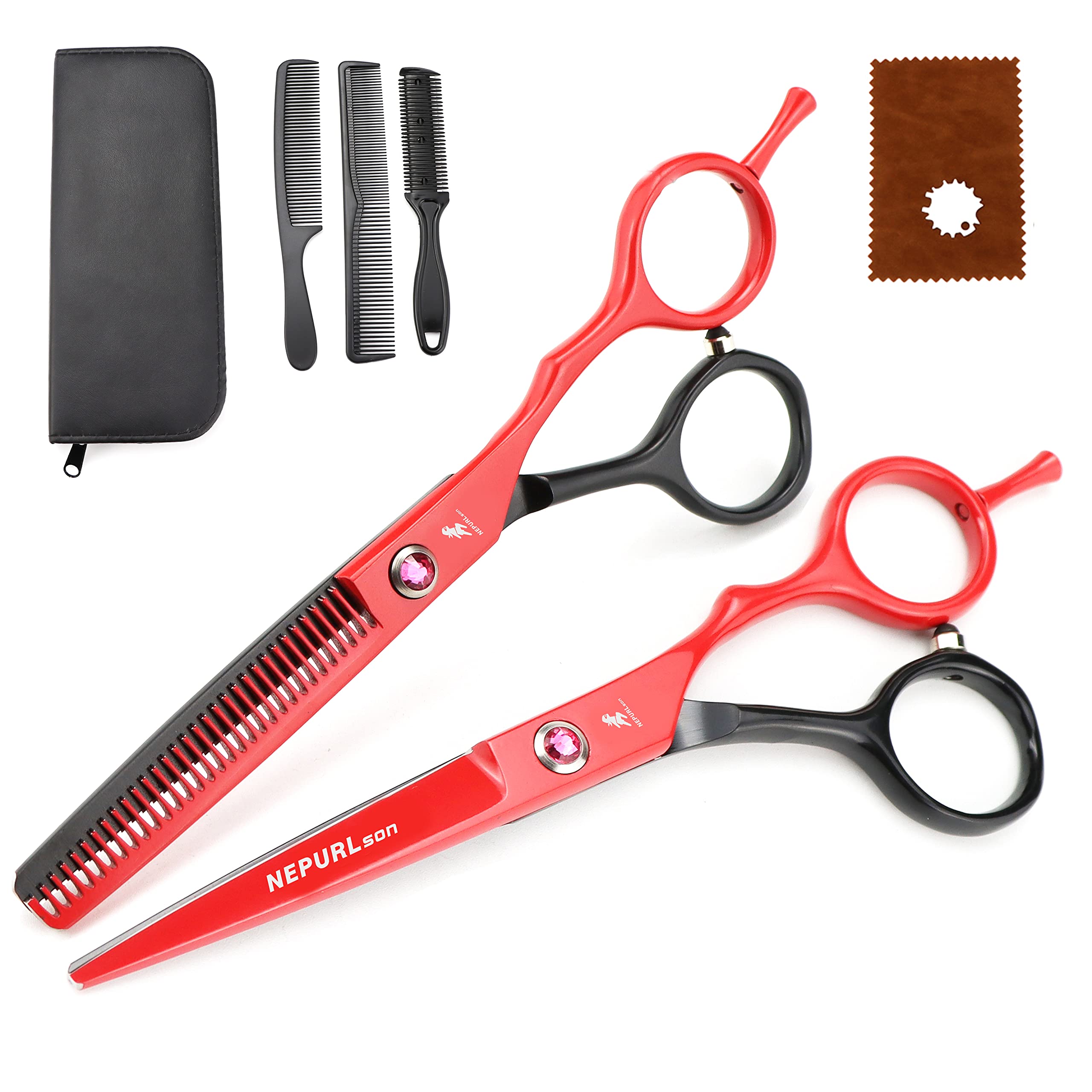 Amazon.co.jp: ペットヘアハサミ、NEPURLsonハイエンドプロ美容師5.5