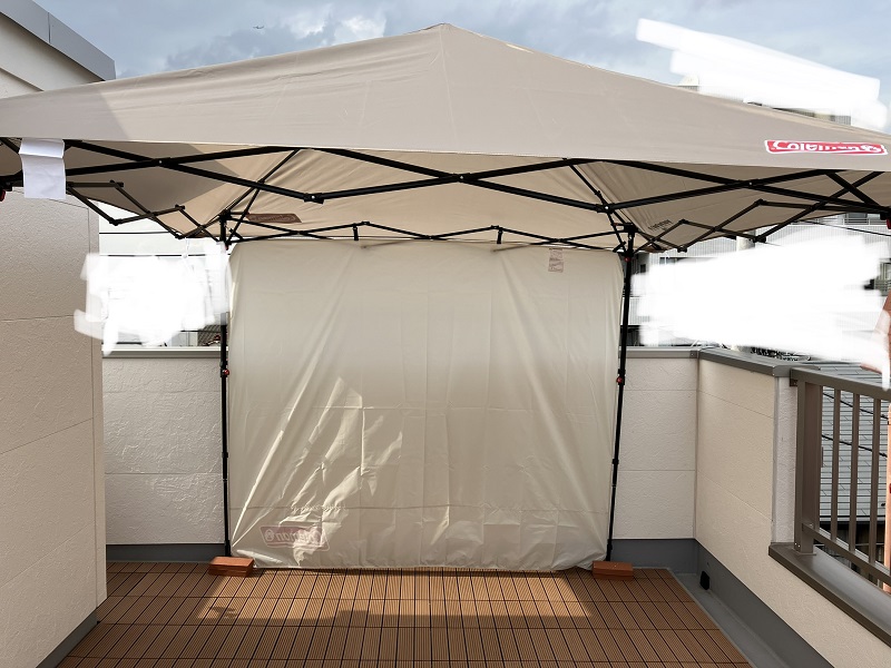 お手軽タープを自宅使い。コールマン インスタントバイザーシェードII