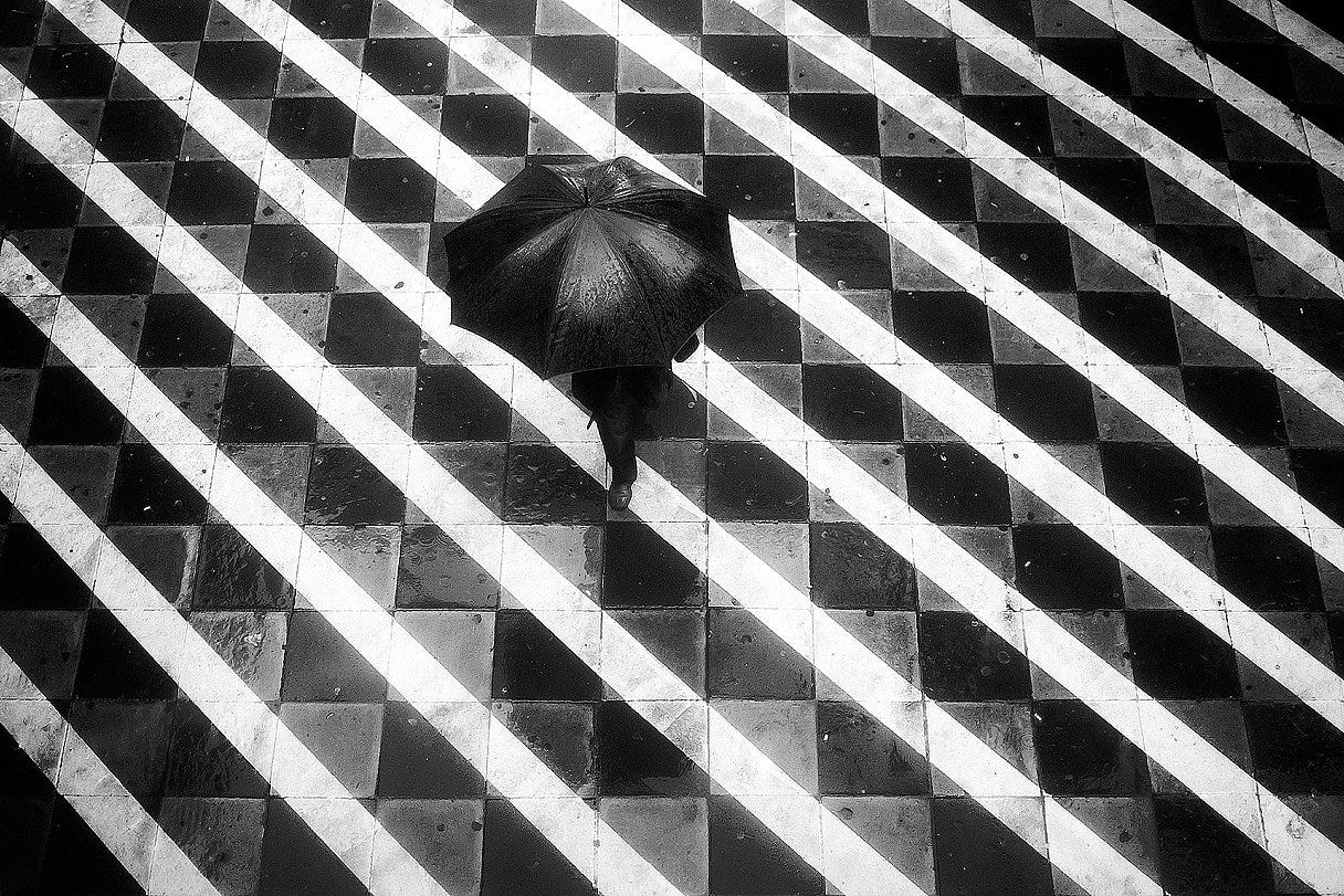 A Geometrical Street Ballad of Black & White by Moisés Rodríguez