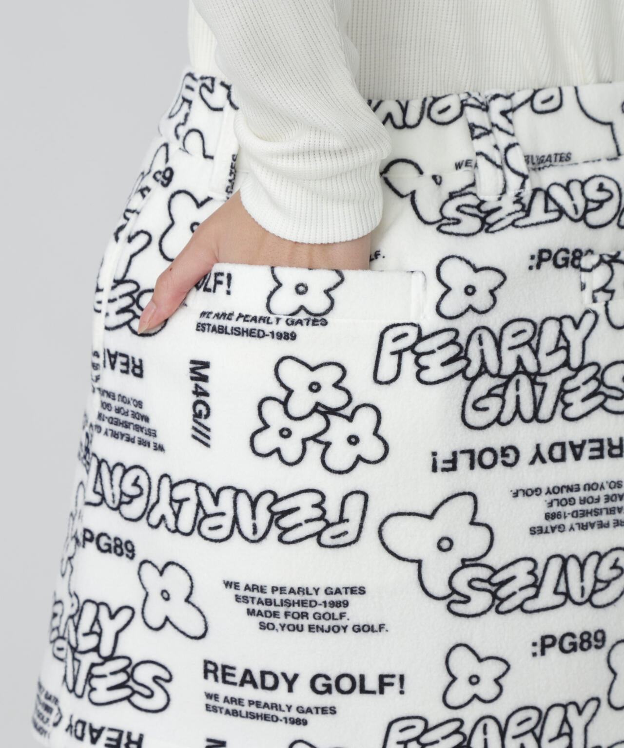 フリース片面起毛スカート ＜ストリート花柄＞ | PEARLY GATES