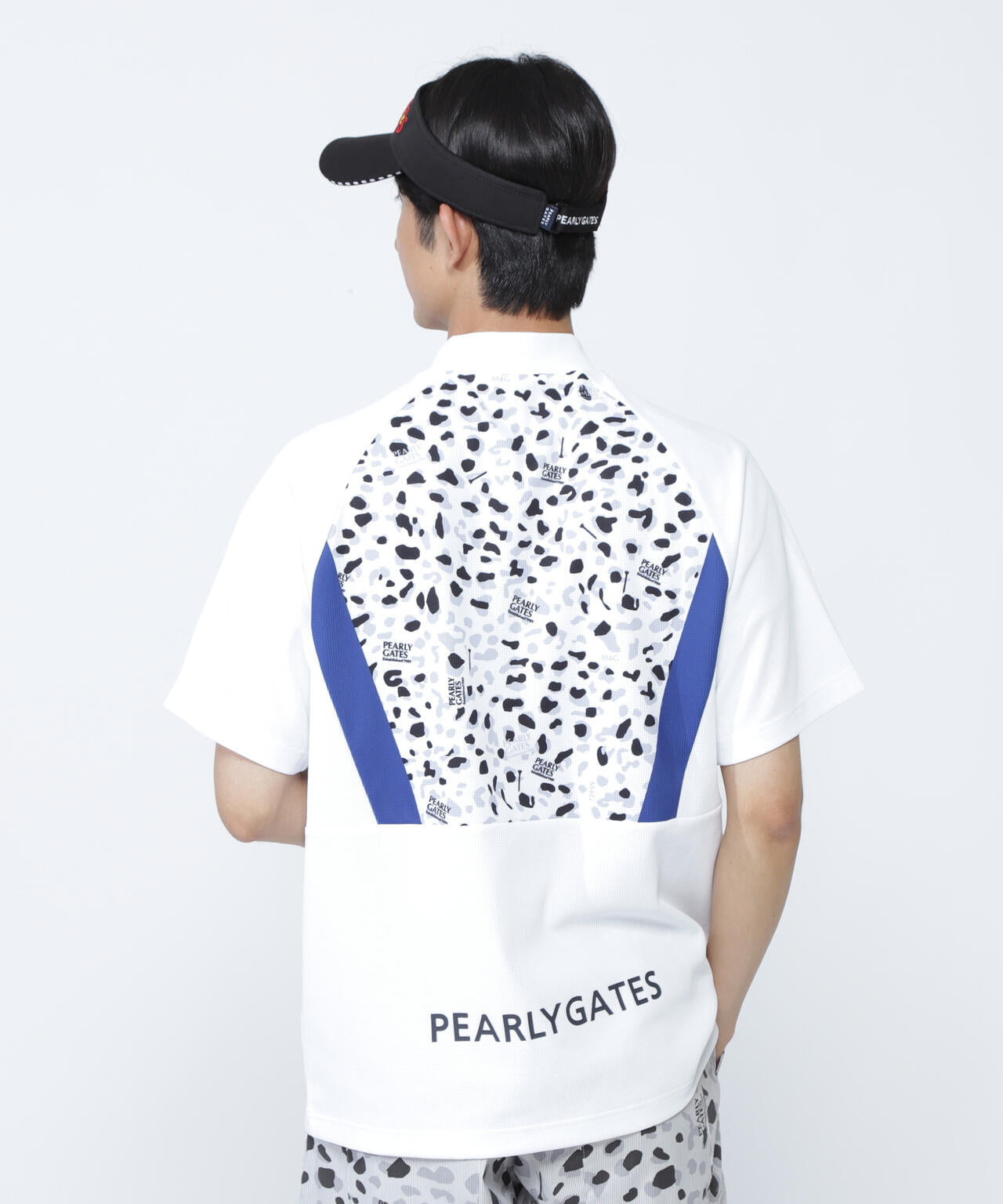 アクアツイストドットメッシュ半袖モックネックカットソー | PEARLY