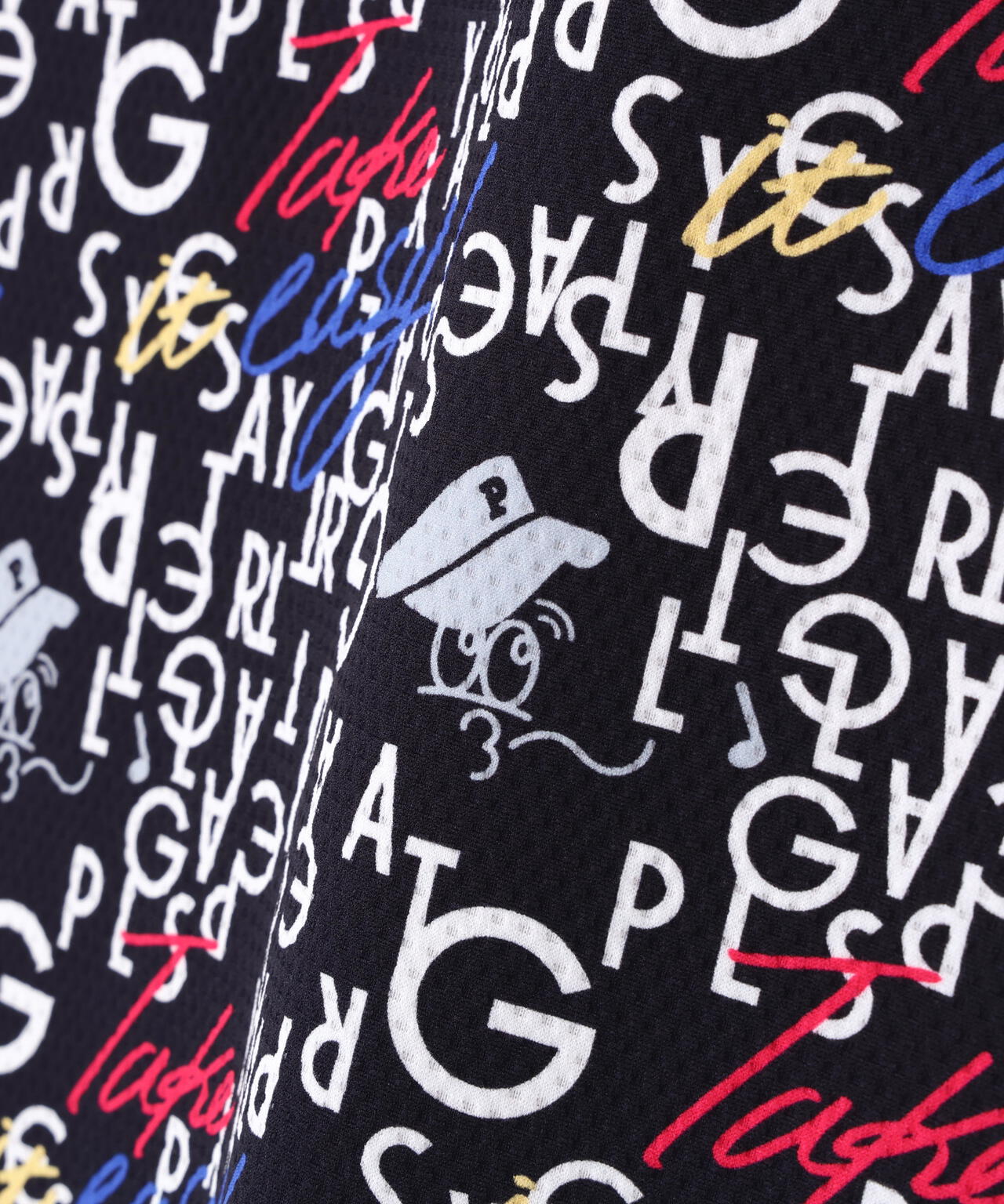 BALLくんロゴ総柄プリント半袖モックネックカットソー | PEARLY GATES