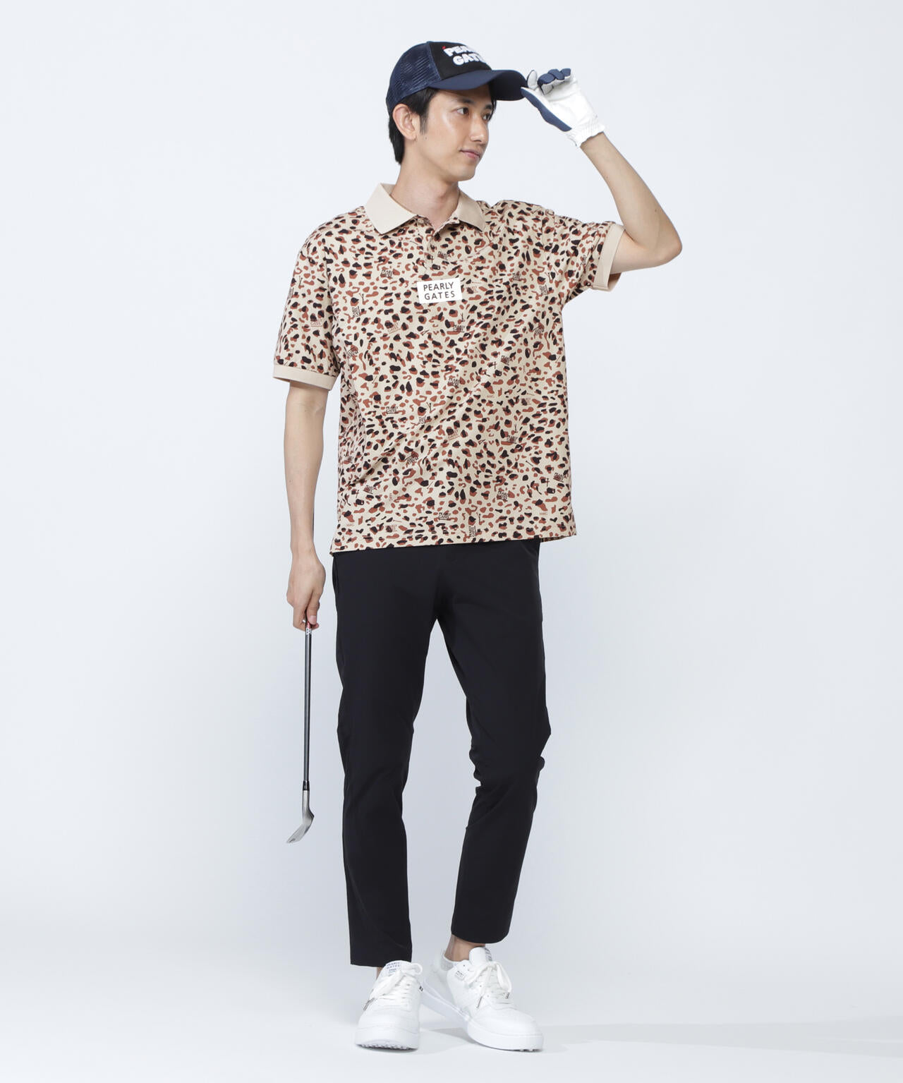 格子ジャージ半袖ポロシャツ ＜ヒョウ柄＞ | PEARLY GATES（パーリー
