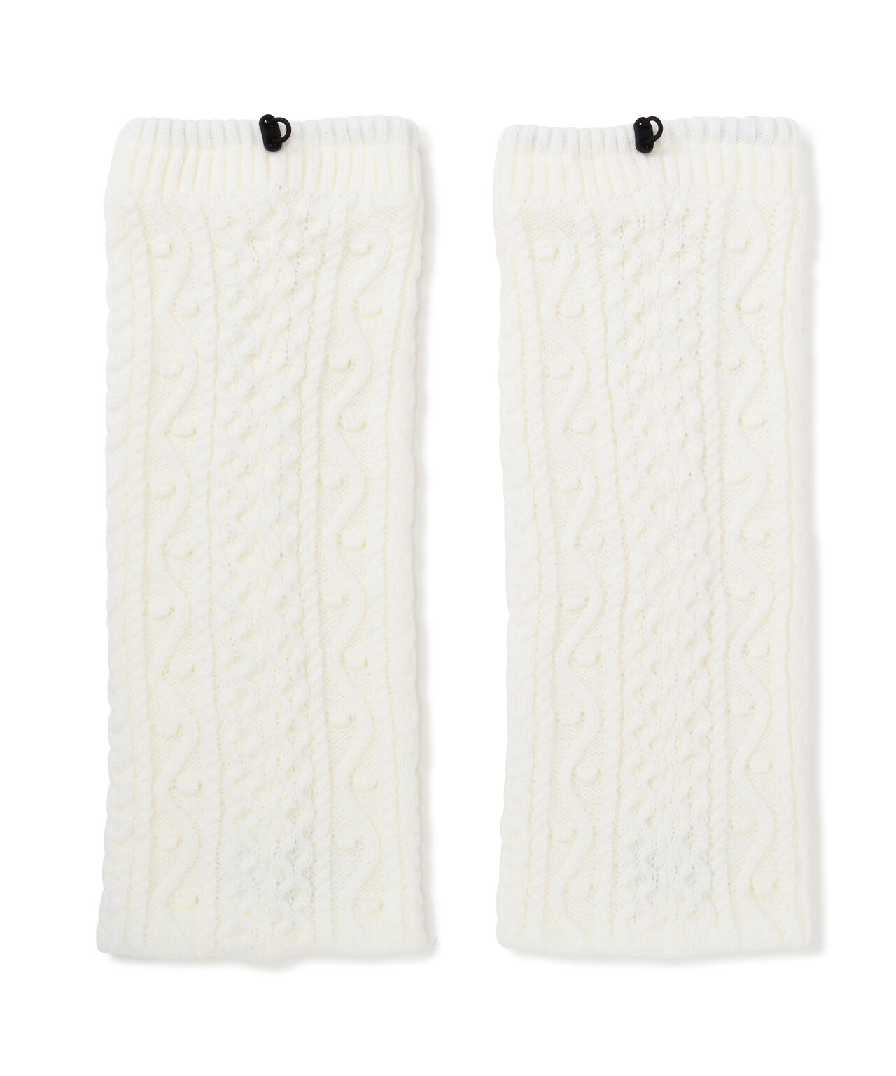 フラワーワッペンアラン編みニットレッグウォーマー (LADIES) | PEARLY