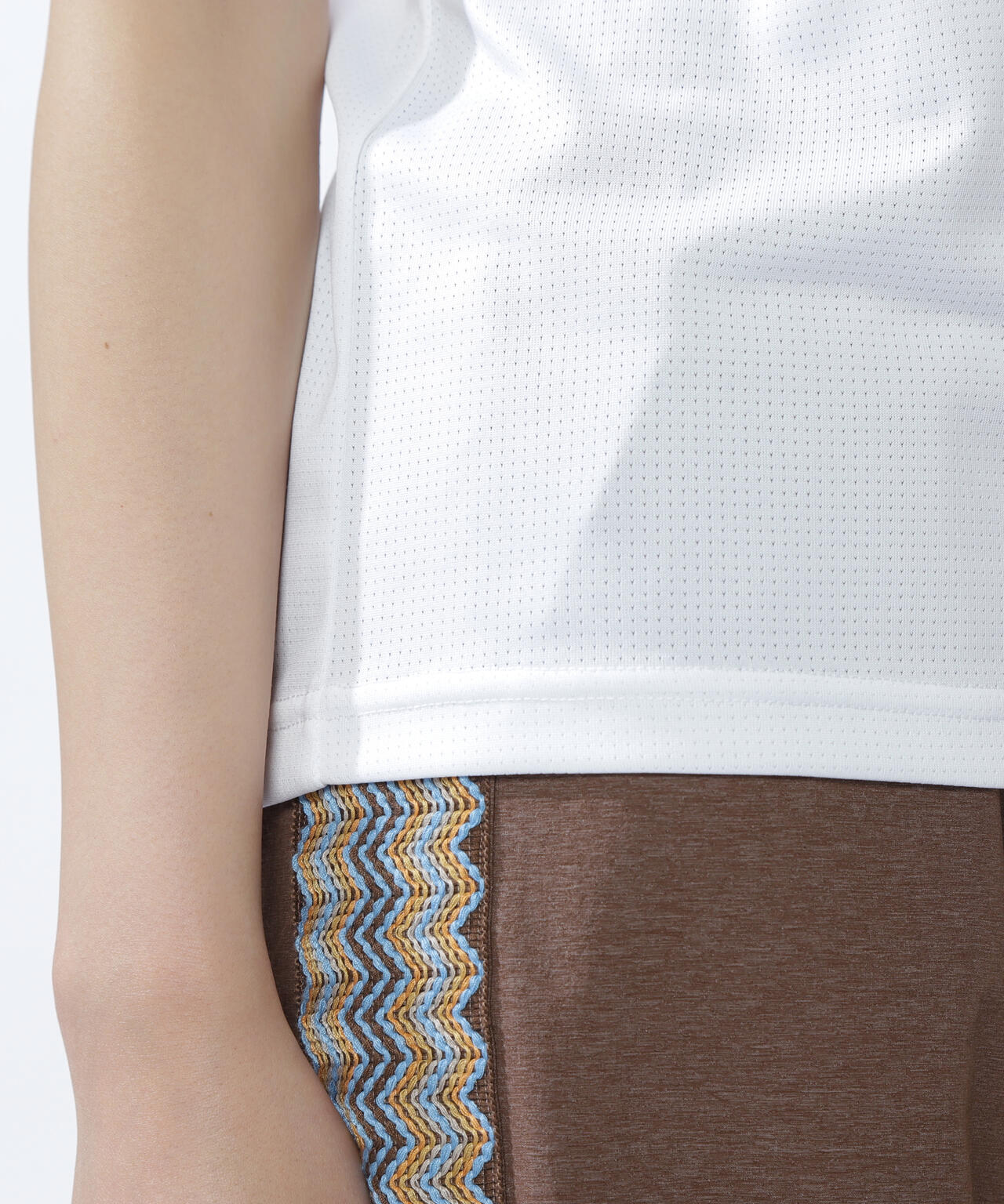 ベアメッシュ半袖モックネックカットソー | MASTER BUNNY EDITION