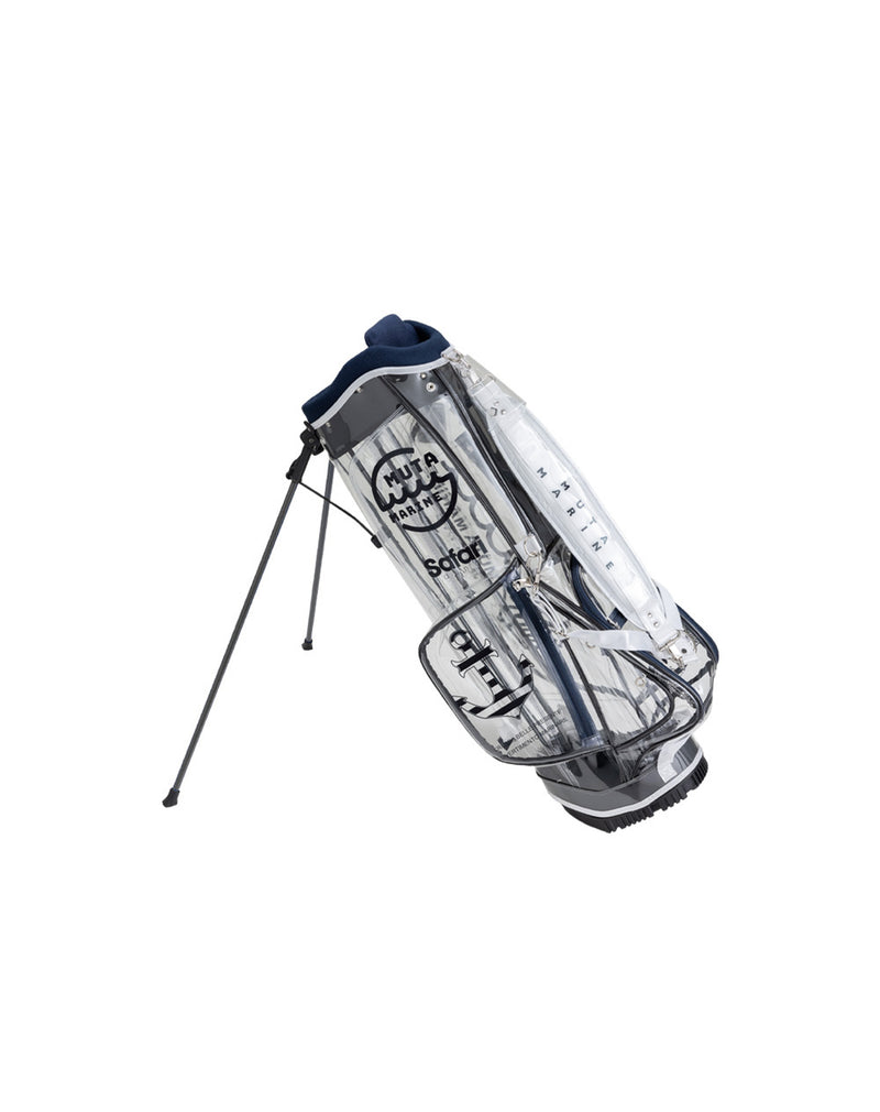 Safari x muta MARINE GOLF クリアキャディバッグ (クリア/ネイビー
