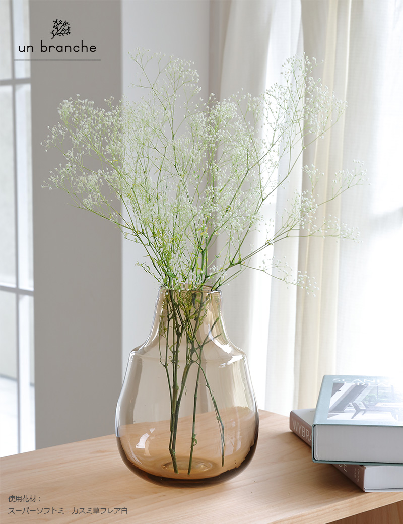 スーパーソフトミニカスミ草フレア白｜プリザーブドフラワー ドライ