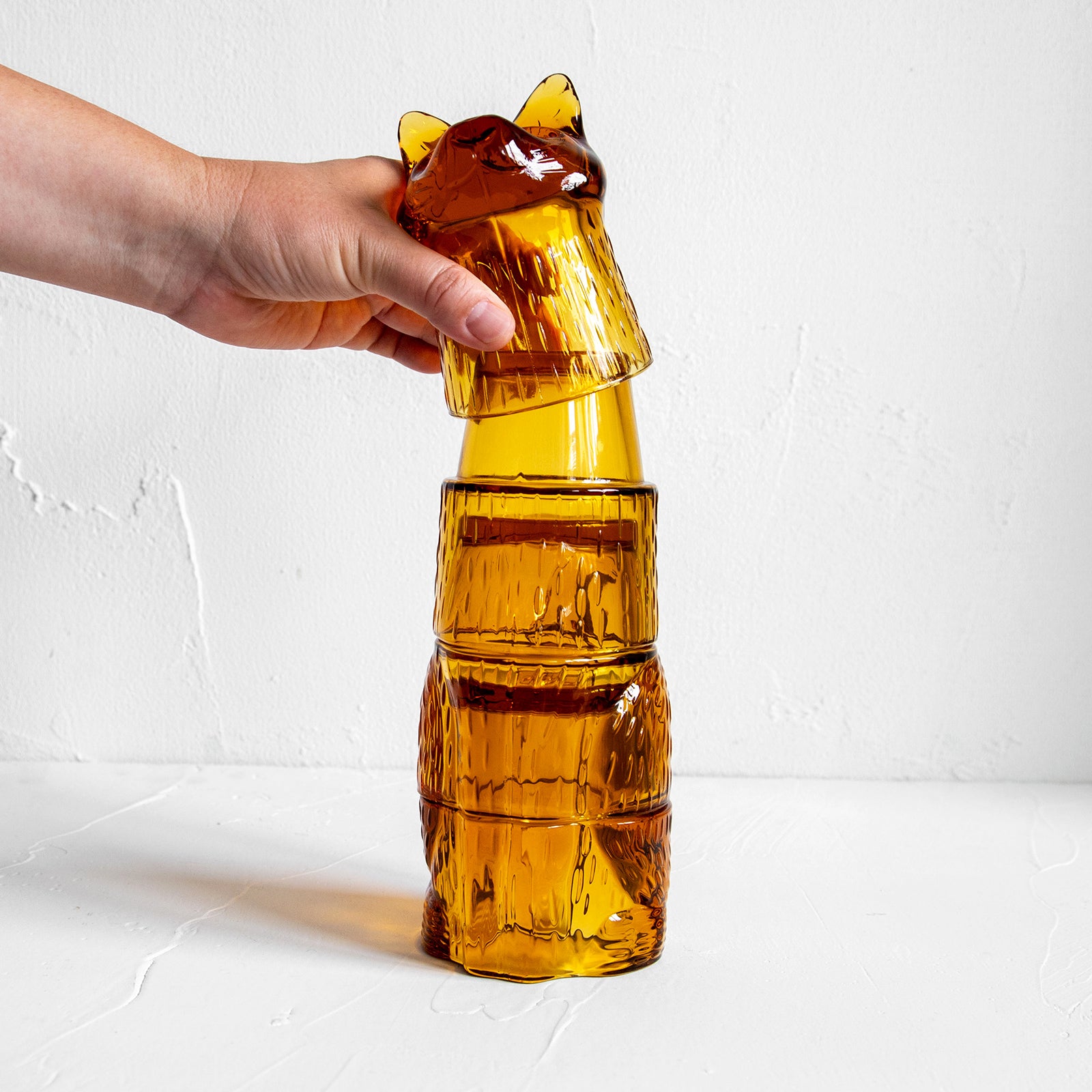 DOIY/ドーイ キティ スタッキング グラス ジンジャー 猫のグラス